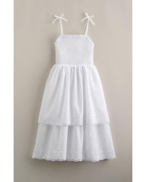 Nordstrom Kids' Eyelet Midi Dress - White