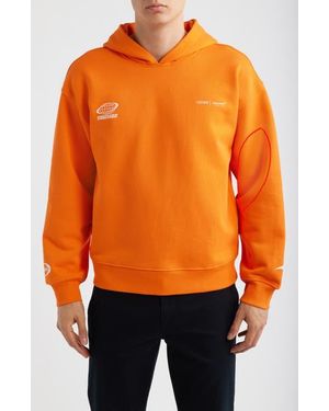 Reiss X Mclaren Rowan Cotton Hoodie - Orange