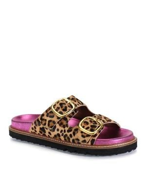 Diba True Jan Et Double Buckle Pop Of Sandal - Brown