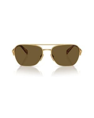 Prada 59Mm Aviator Sunglasses - Green