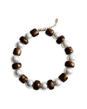 Mango Beaded Statement Necklace - Black