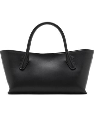 Mango Starring Hailey Bieber Leather Tote - Black