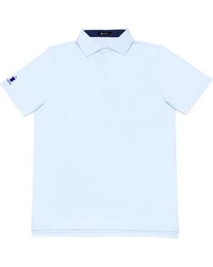 Castle Golf Performance Brushed Polo Shirt - Blue