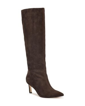 Nine West Lorthey Pointed Toe Knee High Boot - Brown