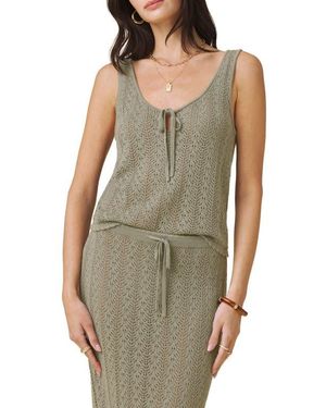 Splendid Eleni Pointelle Sweater Tank - Green