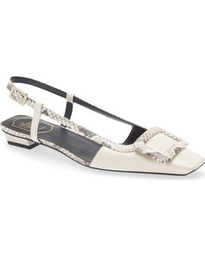 Roger Vivier Belle Vivier Slingback Flat - Metallic