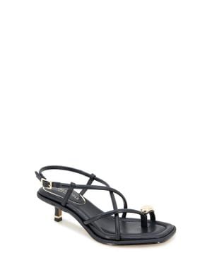 Kenneth Cole Gatlyn Ankle Strap Kitten Heel Sandal - Black
