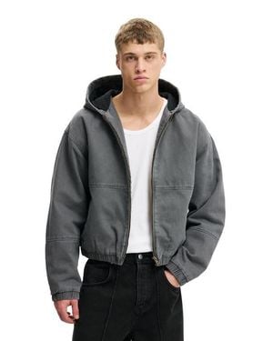 Cotton On Cropped Hooded Bomber - Gray
