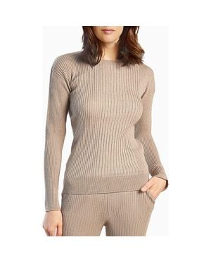 Oyun Elevated Rib Crew - Brown
