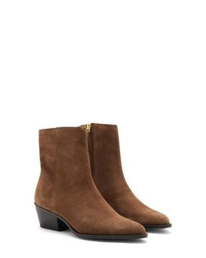 Mango Suede Bootie - Brown