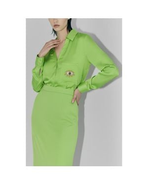 AS by DF Evil Eye Blouse - Green