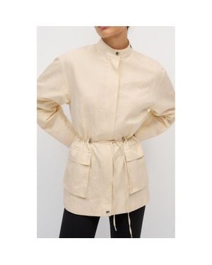 Reformation Callista Drawstring Jacket - Natural