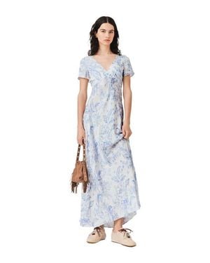 Maje Flowing Patterned Maxi Dress - White