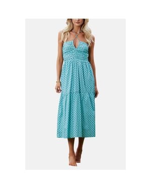 Bishop + Young Aeries Halter Dress - Blue