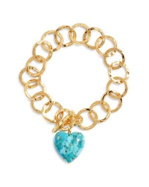 Nest Heart Toggle Bracelet - Metallic