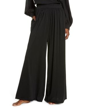 Lunya Organic Pima Wide Leg Lounge Pants - Black