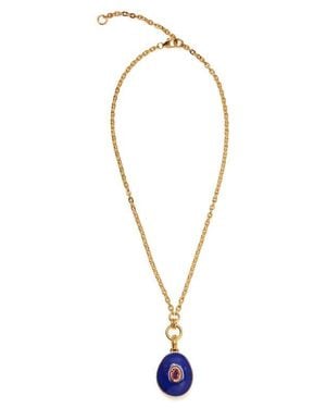 Lizzie Fortunato Glass Drift Pendant Necklace - Blue