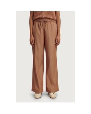 Varley Rowan Straight Leg Cotton Pants - Brown