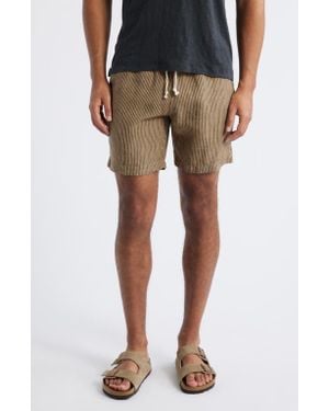 Alex Crane Bo Linen Drawstring Shorts - Multicolor