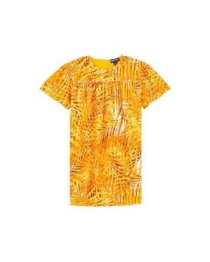 Vilebrequin Kids' Palm Leaves Printed Terry Dress - Yellow