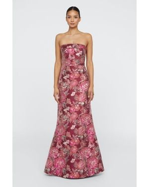 THEIA Haven Strapless Gown - Red