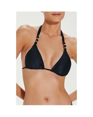 ViX Paula Triangle Halter Swim Top - Blue