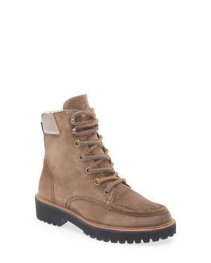 Paul Green Duke Leather Lace-Up Boot - Brown