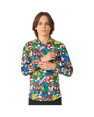 Opposuits Kids' Super Mario Dress Shirt - Blue