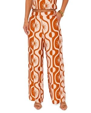 Vici Collection Valencia Abstract Pants - Orange
