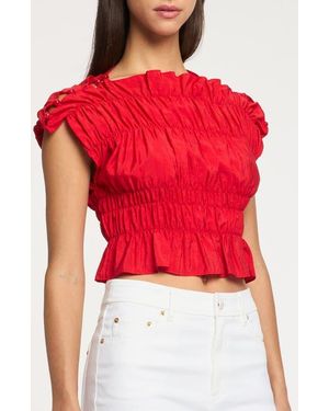 Cinq À Sept Evalina Crop Top - Red