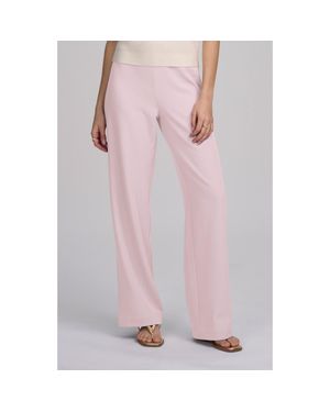 Elle Collection Woven Pant With Button - Pink