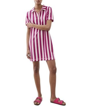 Mango Stripe Terry Nightgown - Red