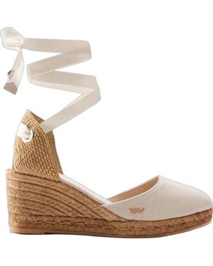 VISCATA Sagaro Canvas Espadrille Wedges - Natural