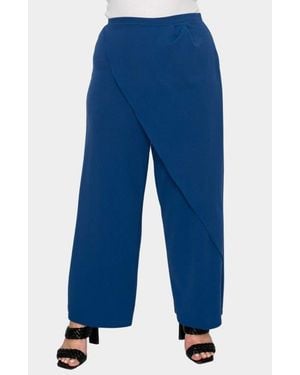 L I V D Ivy Faux Wrap Pants - Blue