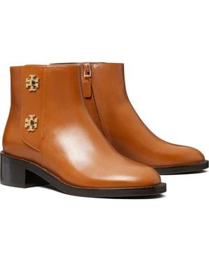 Tory Burch Turnlock Ankle Bootie - Brown