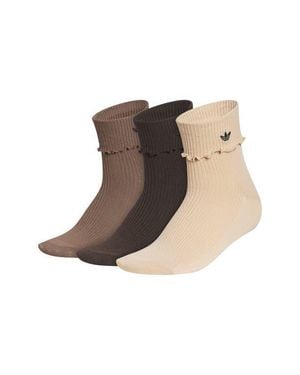 adidas Superlite 3-Pack Assorted Cuffed Quarter Socks - Multicolor