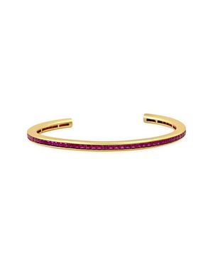 Crislu Cubic Zirconia Cuff Bracelet - White