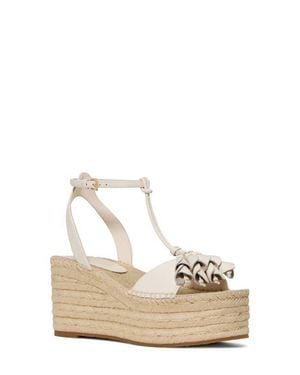 Kate Spade Ankle Strap Espadrille Platform Wedge Sandal - Natural