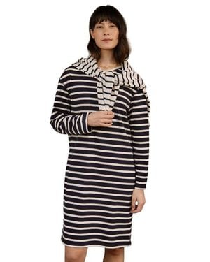 Celtic & Co. Striped Knee Length Jersey Dress - Black
