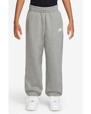 Nike Kids' Sportswear Loose Fit Fleece Pants - Gray
