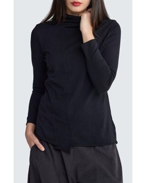 Luukaa Nyx Structured Turtleneck Blouse - Black