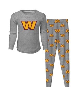 Outerstuff Preschool Washington Football Team Long Sleeve T-Shirt & Pants Sleep Set - Gray