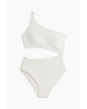 H&M Padded-Cup Cut-Out Swimsuit - White