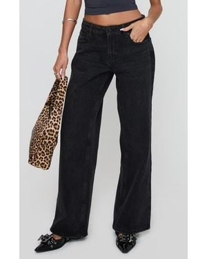 Princess Polly Serenitia Wide Leg Jeans - Black