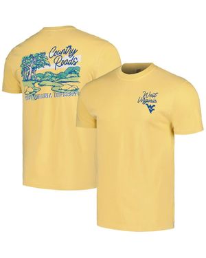 Image One West Virginia Mountaineers Hyper Local Country Roads T-Shirt - Yellow