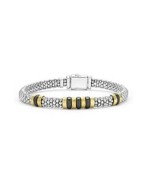 Lagos Caviar Triple Station Caviar Bracelet - Metallic