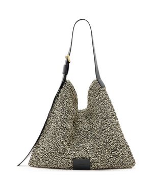 AllSaints Asha Straw Shoulder Bag - Gray