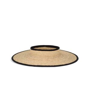 Gigi Burris Millinery Ines Straw Visor - White