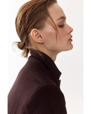 H&M Double-Breasted Blazer - Brown