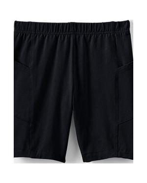 Lands' End Girls Tough Cotton Bike Shorts - Black